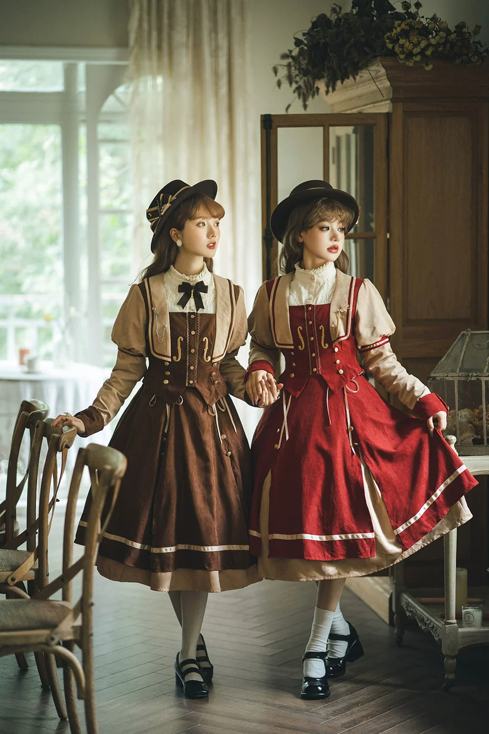 Miss Point - Golden Movement - Elegant Lolita Fishbone Skirt Customized