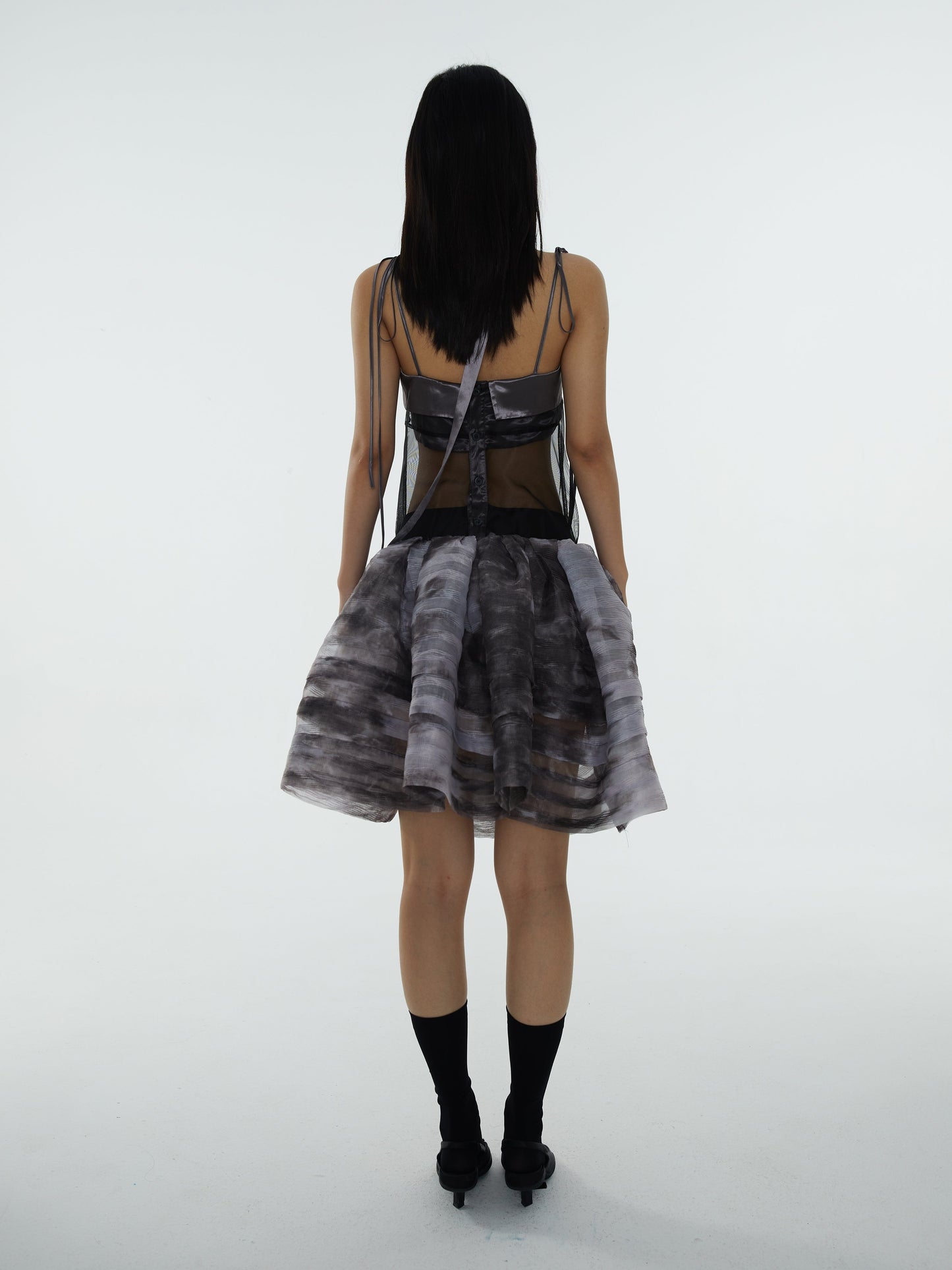 Mesh Stitching Tutu Slip Dress