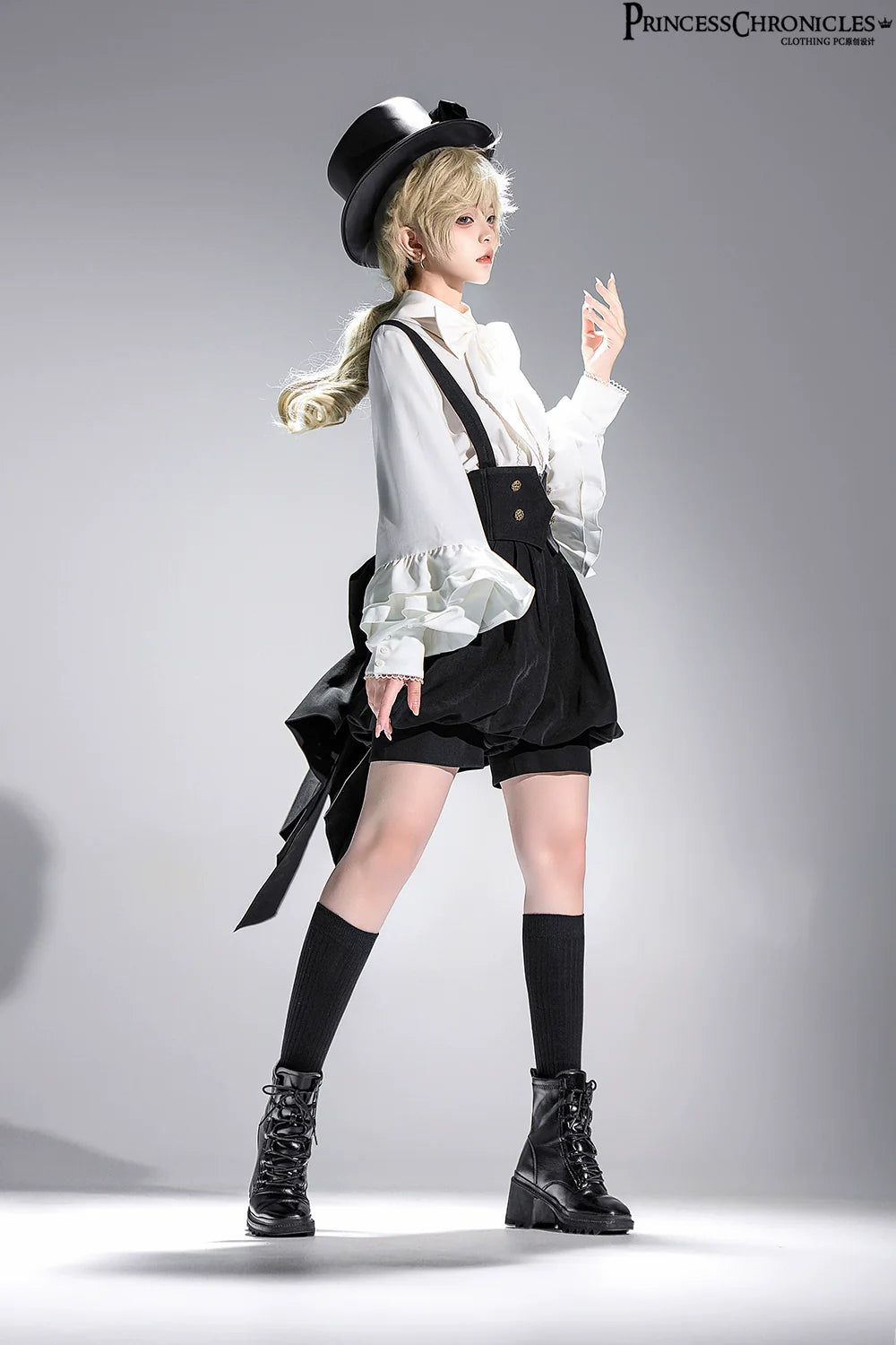 Princess Chronicles - Doll - Black Ouji Lolita Hat Retro Prince Bowler Hat