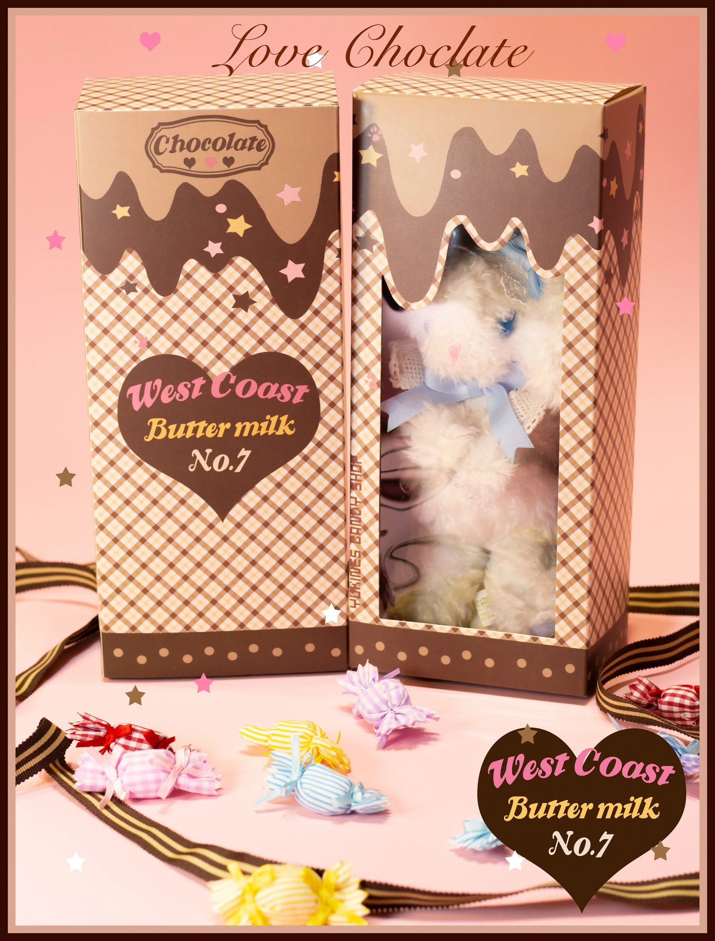 Yukines Box - Kawaii Lolita Chocolate Color Cotton Socks