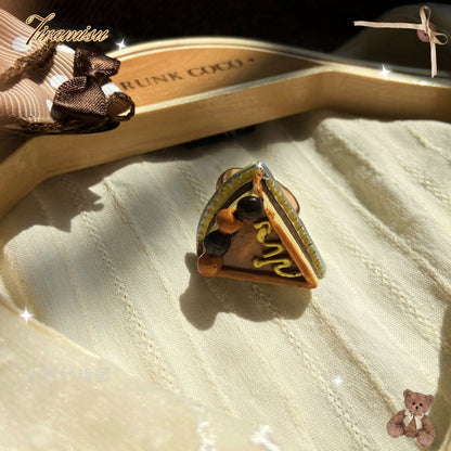 Bear Doll - Augustina - Kawaii Lolita Chocolate Paired Brooch and Hair Clip