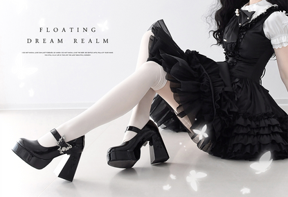Dreamland - The cycle of all things - Lolita High Platform Shoes with Elegant Butterfly Buckle
