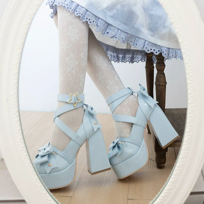 Beauty Bunny - Star Prayer - Kawaii Lolita Shoes Round Toe Summer Heels
