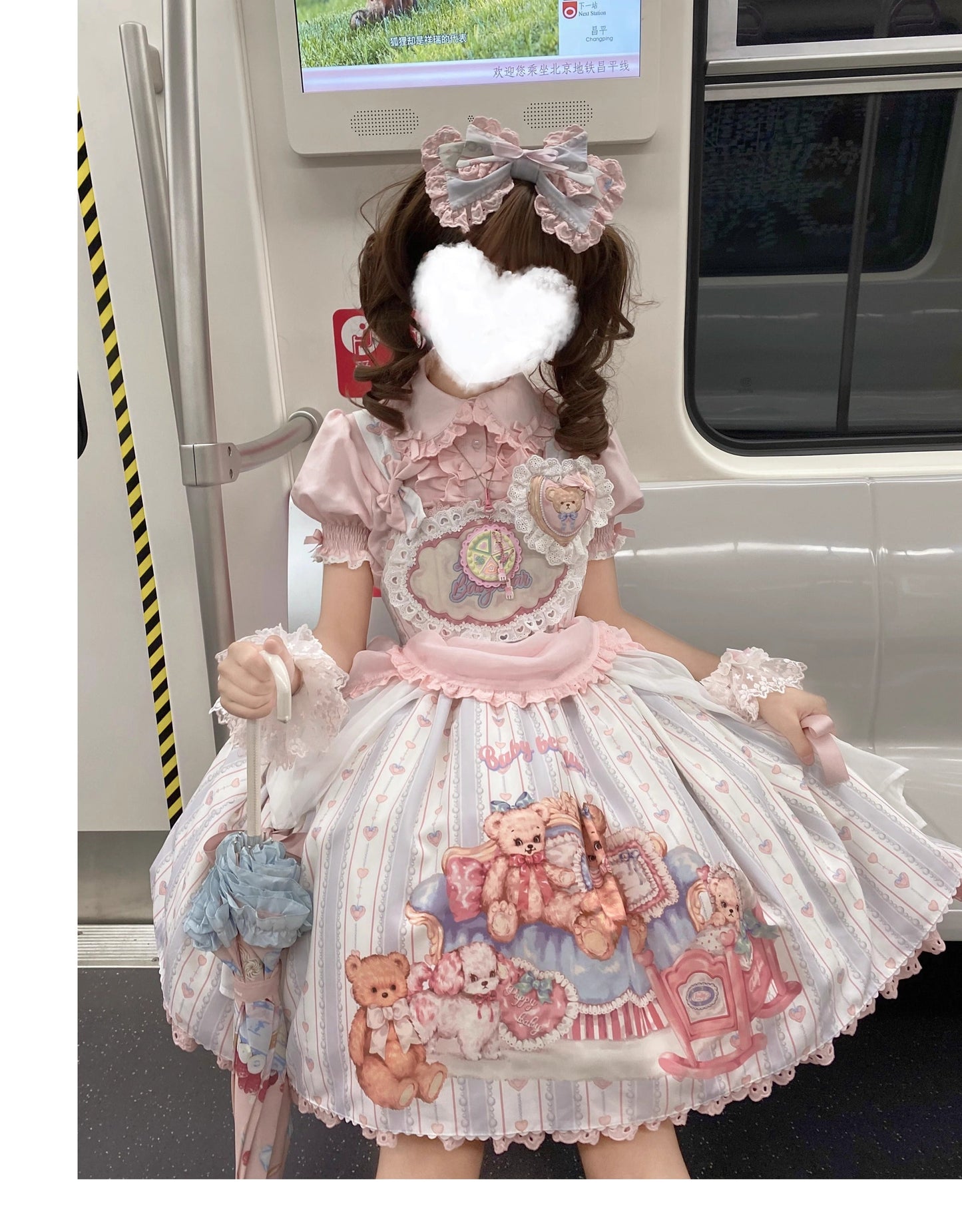 Eternity Spring - Barbie Bear - Sweet Lolita Bear Print JSK and OP