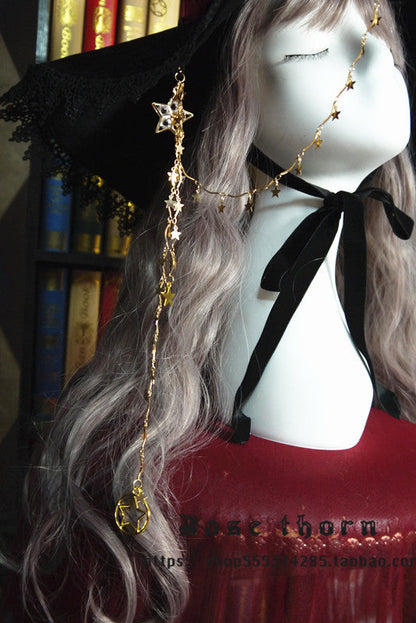 Rose Thorn - Twinkle Veil Lolita Halloween Witch Hat