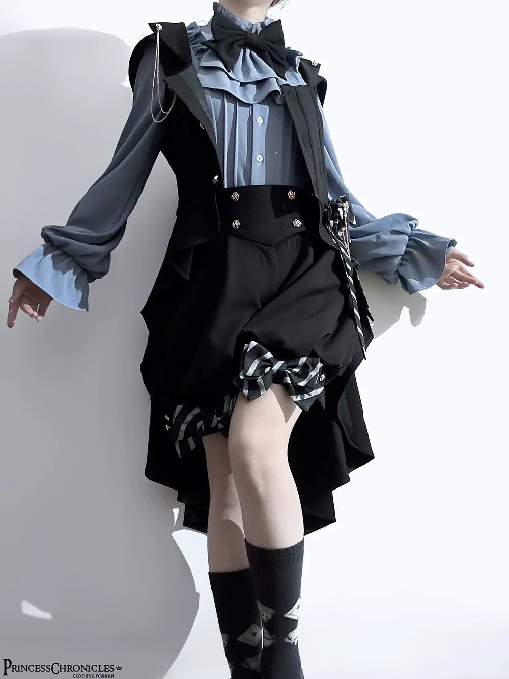 Princess Chronicles - Narrative Rule - Ouji Lolita Shorts Set, Long Vest