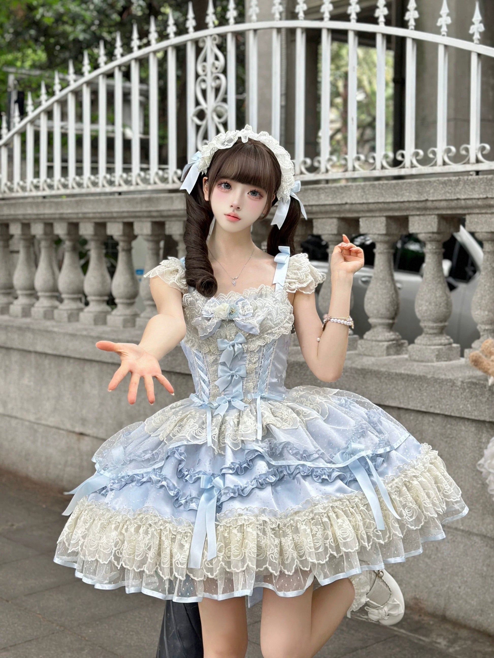 Sugar Girl - Dreamy Butterfly - Ballet-style Sweet Lolita JSK Dress With Large Bow Trailing