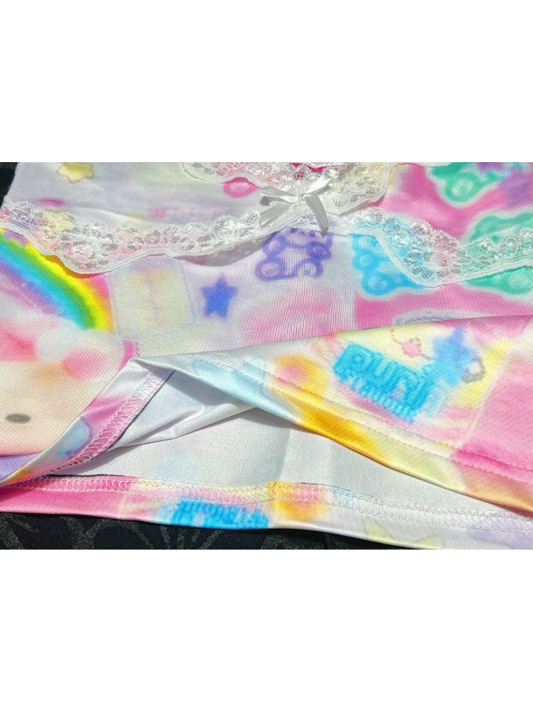 Fancy Pop Print Lace Camisole【s0000002518】