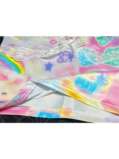 Fancy Pop Print Lace Camisole【s0000002518】