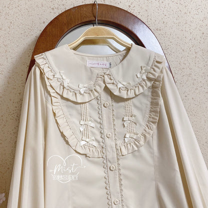 MIST - Sweet Lolita Blouse Doll Collar Lolita Shirt With Bubble Sleeve