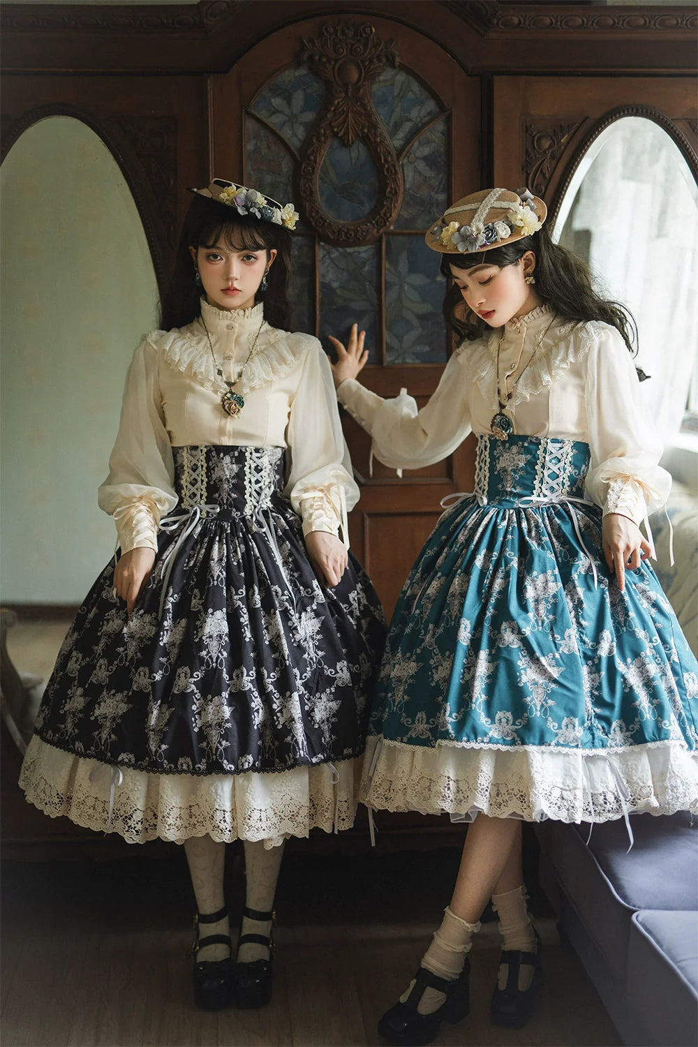 Miss Point - Customized Vintage Lolita Skirt Elegant Pullover Fishbone SK