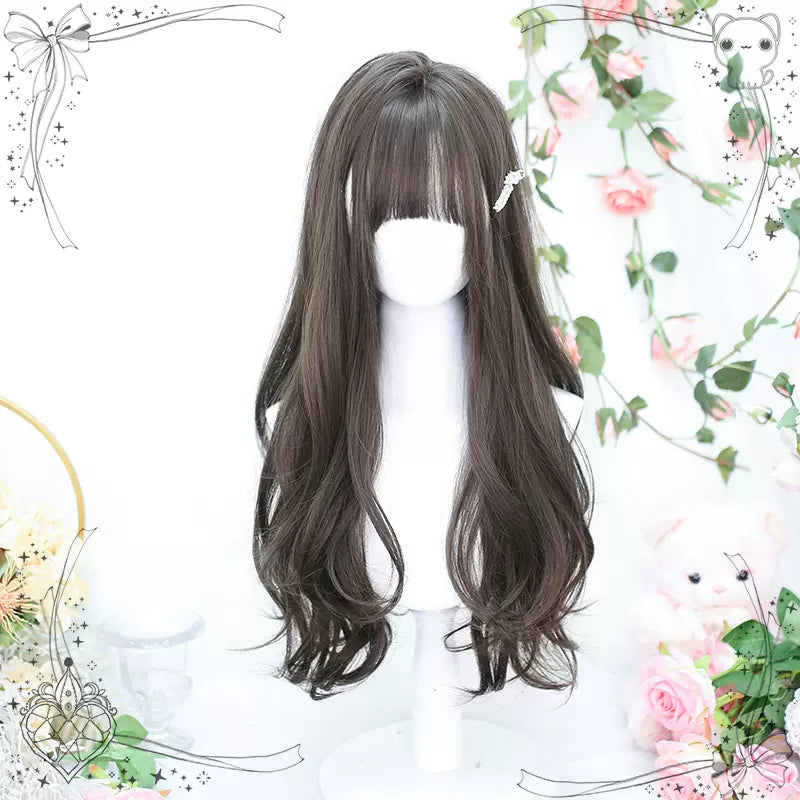 Dalao Home - Lolita Long Curly Natural Cold Brown Wig