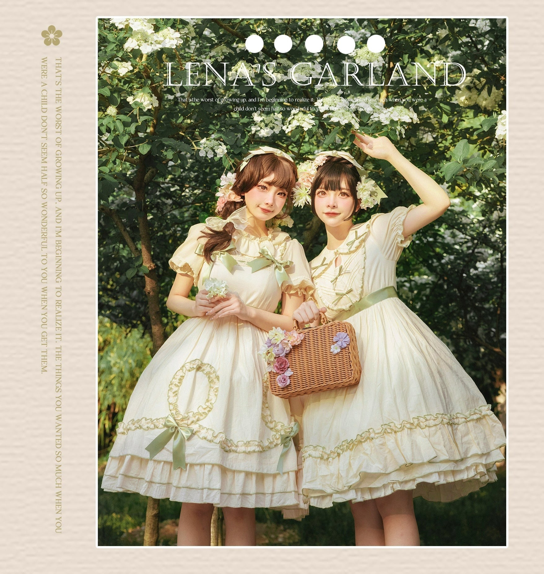 Magic Tea Party - Lena's Garland - Solid Color Lolita OP