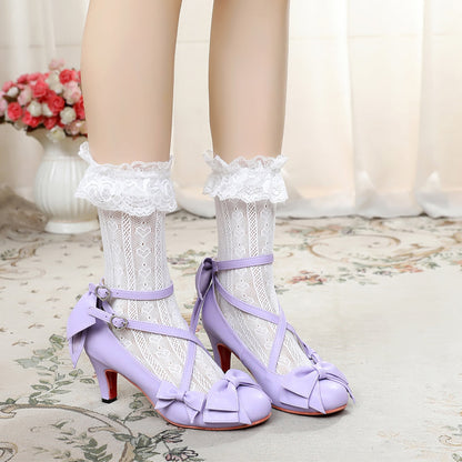 Sosic - Wind Tide Rumors - Cross-Strap Sweet Lolita Handmade Shoes
