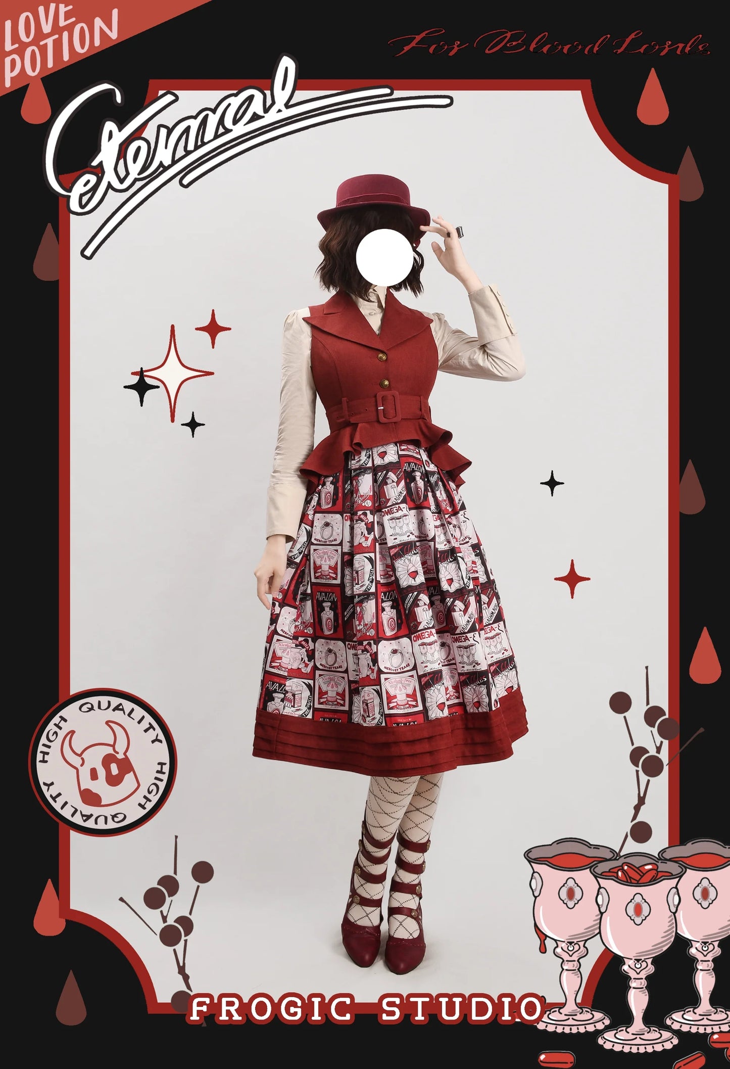 Frogic Studio - Magic Pharmacy - Vintage Lolita Vest Retro High-Waisted Lolita Vest