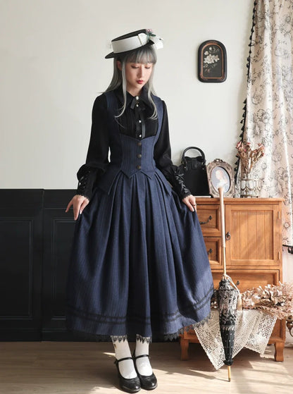 Forest Song - Griffin's Appointment - Vintage Lolita Shirt Pointed Collar