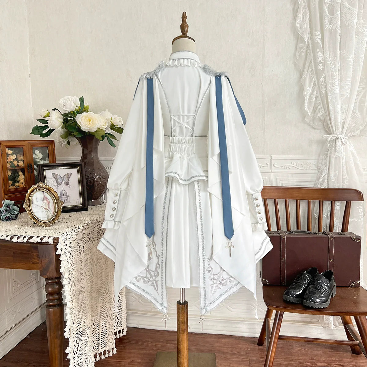 Designer's Gift - Luminous Cavalier - Military Lolita Skirt Set Long-Sleeved Shirt