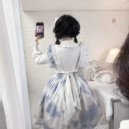 MIST - Japanese Style Lolita Sweater Puff Sleeves Knit Undershirt