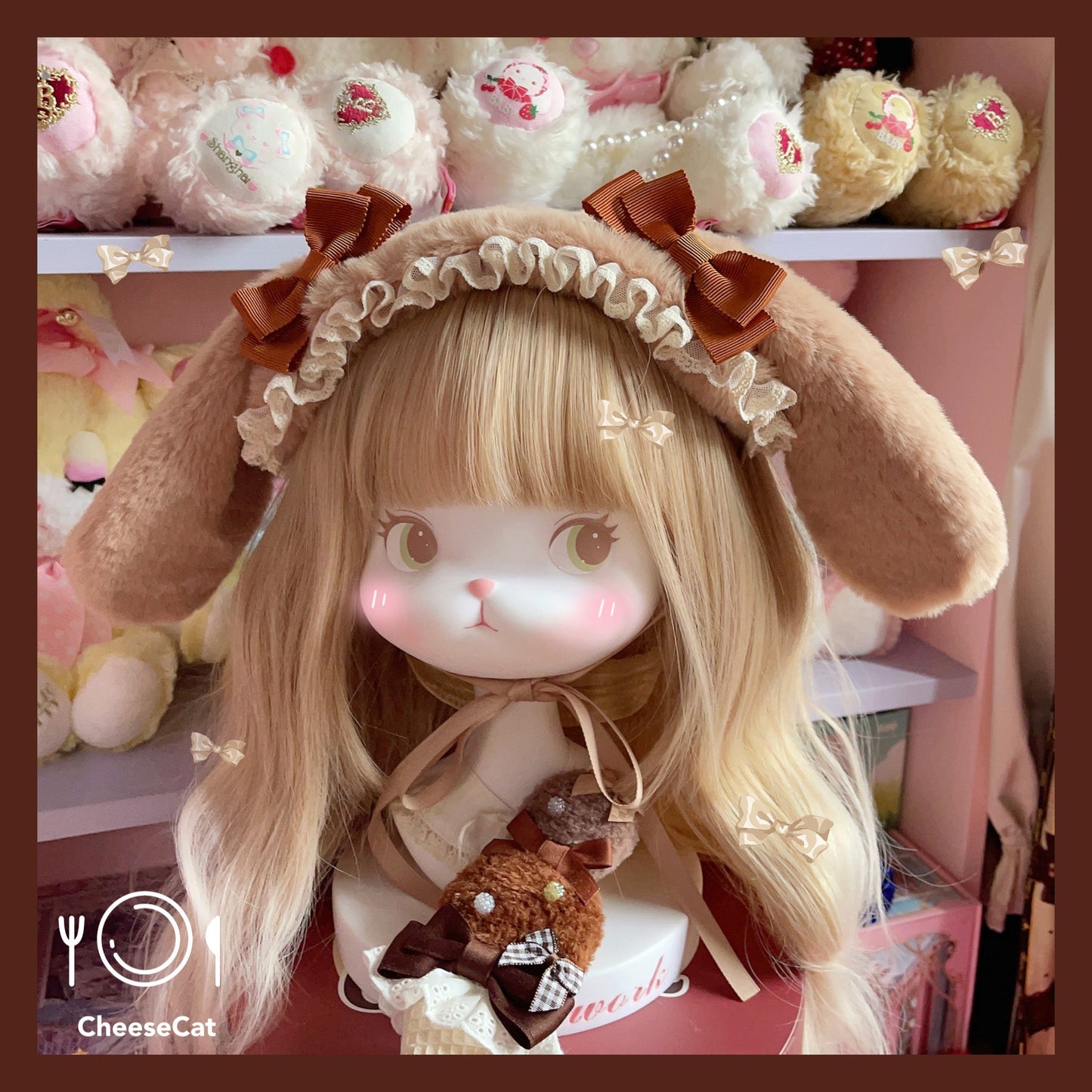 Cheese Cat - Fluffy Lop-Eared Bunny Sweet Lolita Hairband