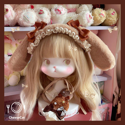 Cheese Cat - Fluffy Lop-Eared Bunny Sweet Lolita Hairband