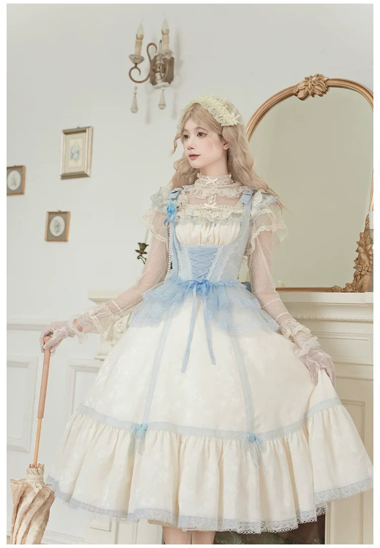 With PUJI - Sea Salt Iced Tea - Classic Lolita Dress, Fishbone Bodice