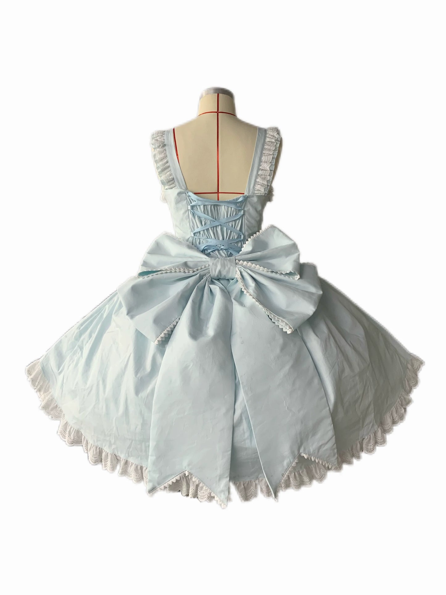 Chubby Cat Diary - Gryza - Plus Size Princess Lolita JSK, Cotton Tiered Ruffles