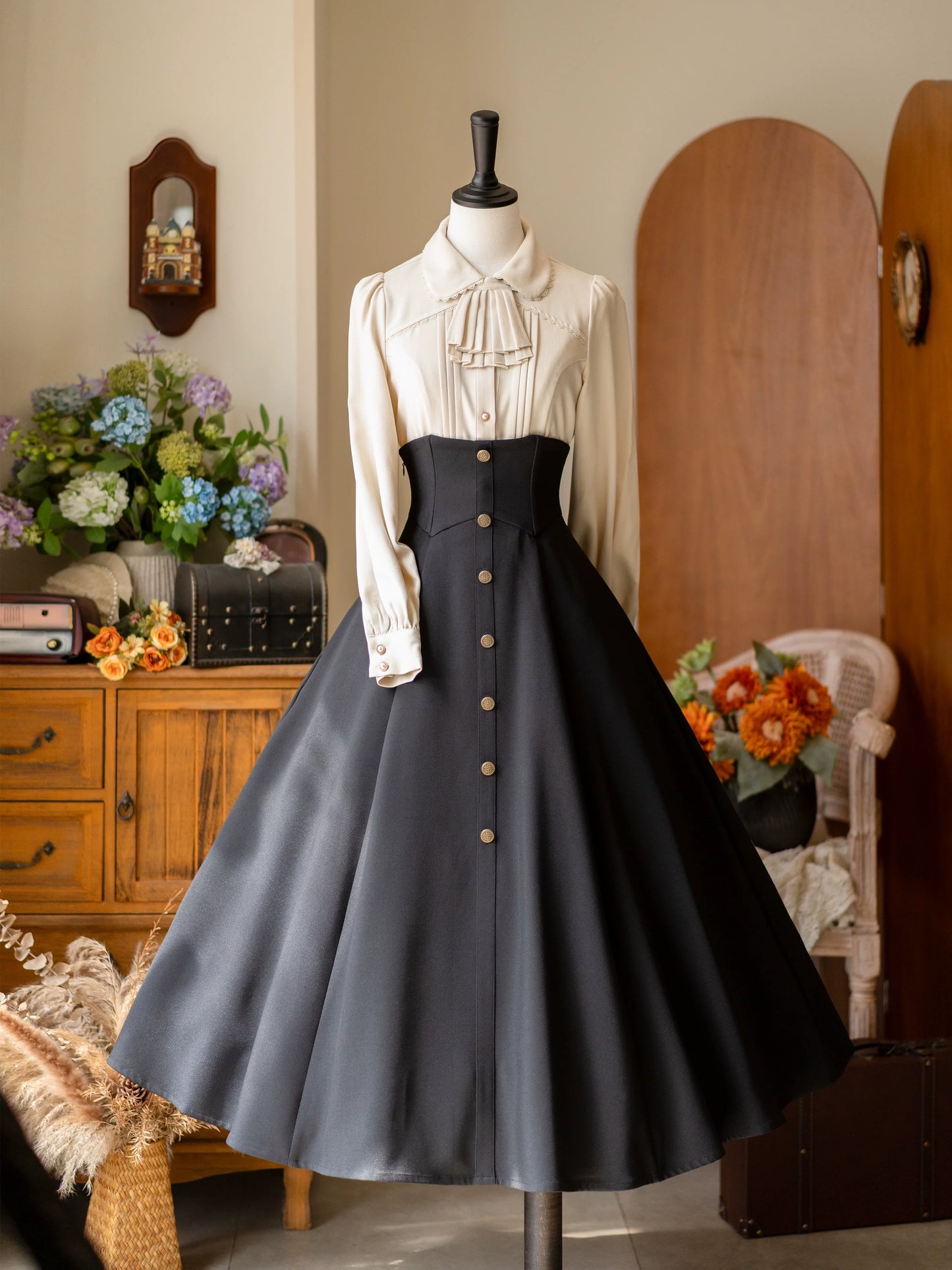 Forest Wardrobe - Forest Revelation - Classic Lolita Fishbone Long Skirt, Side Pockets