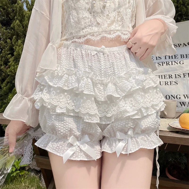 Sugar Girl - Daily Lolita Bloomers Lace Leggings for Summer Wear