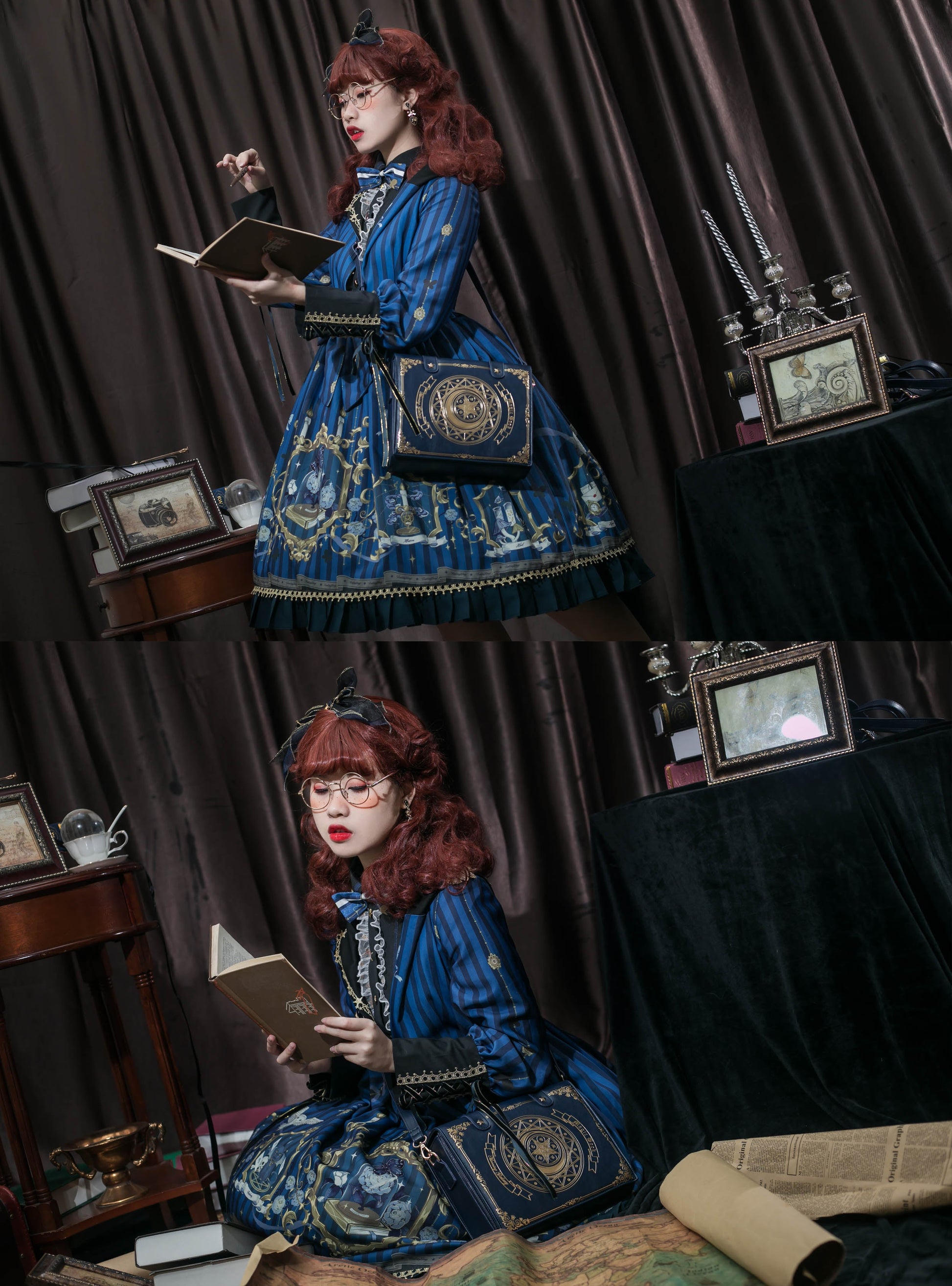 Morning Glory - The Star-Moon Grimoire - Sweet Lolita Crossbody Clamshell bag