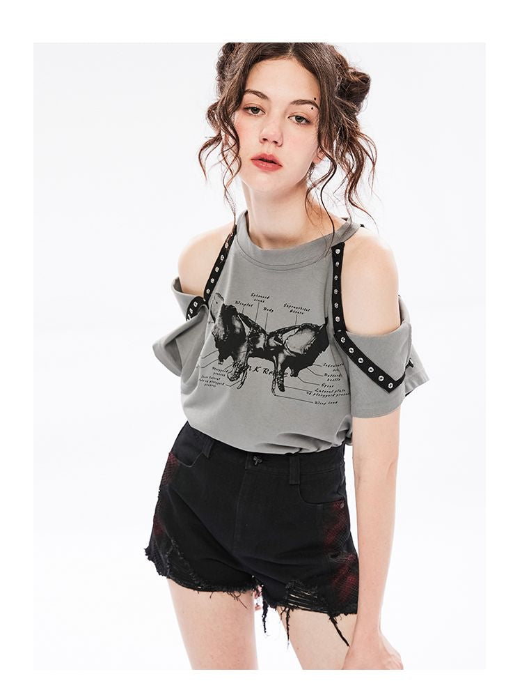 Two-wear design loose t-shirt 【s0000002236】