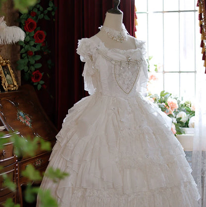 One Night - Dolores - Wedding White Lolita Dress Princess Bridal OP