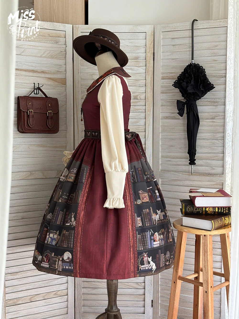 Miss Point - German Bookshelf - Classic Lolita Printed JSK Dress