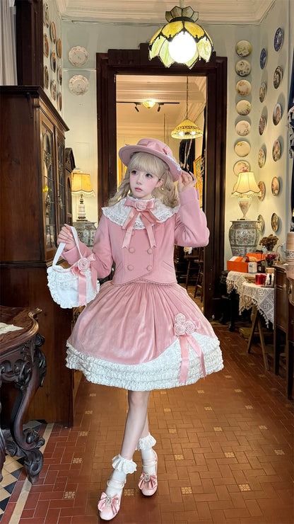 LeMiroir - Winter Solstice - Elegant Lolita Winter Short Coat & SK