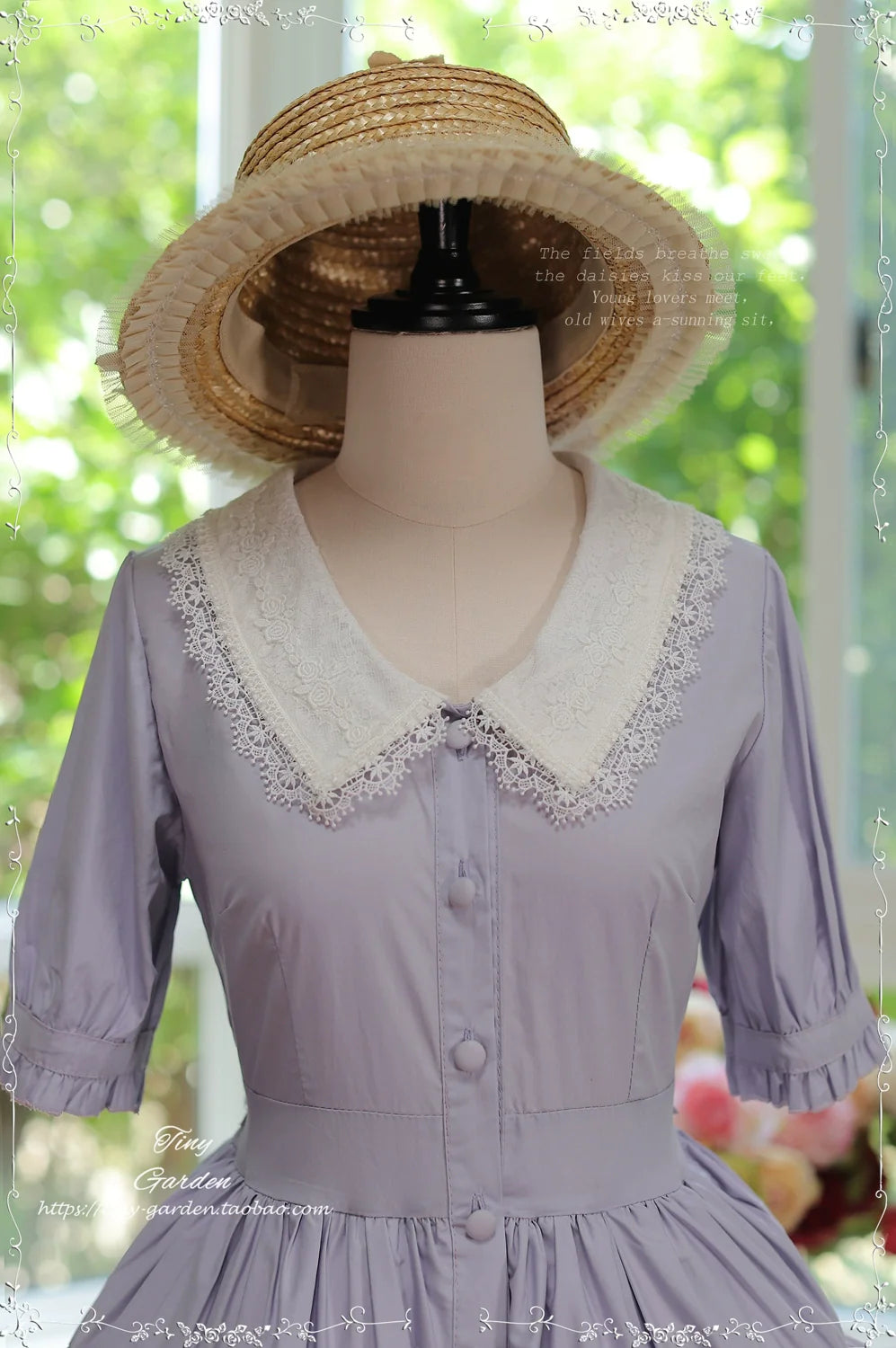 Tiny Garden - Lacey 2.0 - Classic Lolita OP Lace Collar Open Front Dress