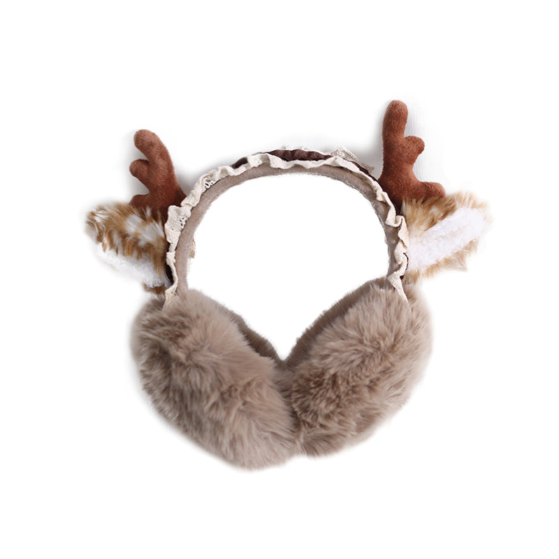 Xiaogui - Christmas Foldable Antlers Earmuffs Lolita KC