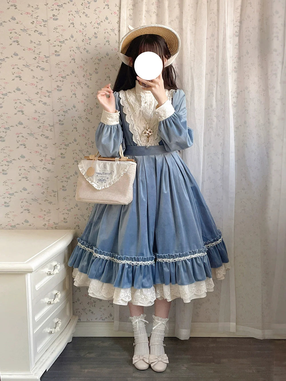 Miss Point - Customized Lolita Dress Vintage Elegant Velvet OP Dress
