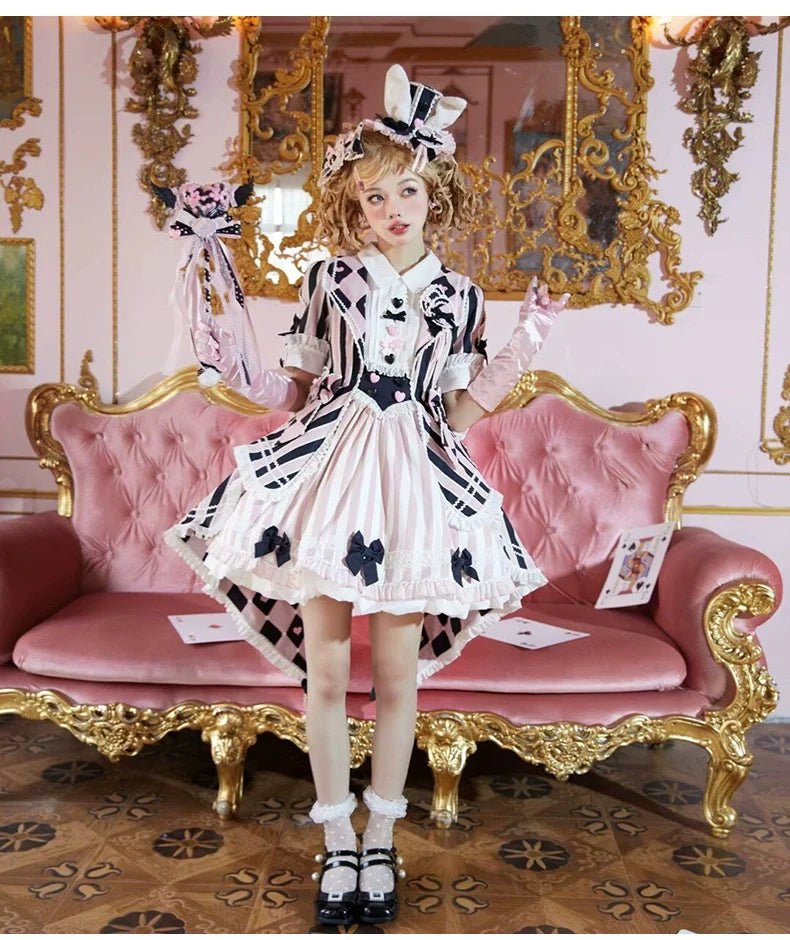 Sakurahime - Werid Theatre - Sweet Lolita Blackpink Stripe OP