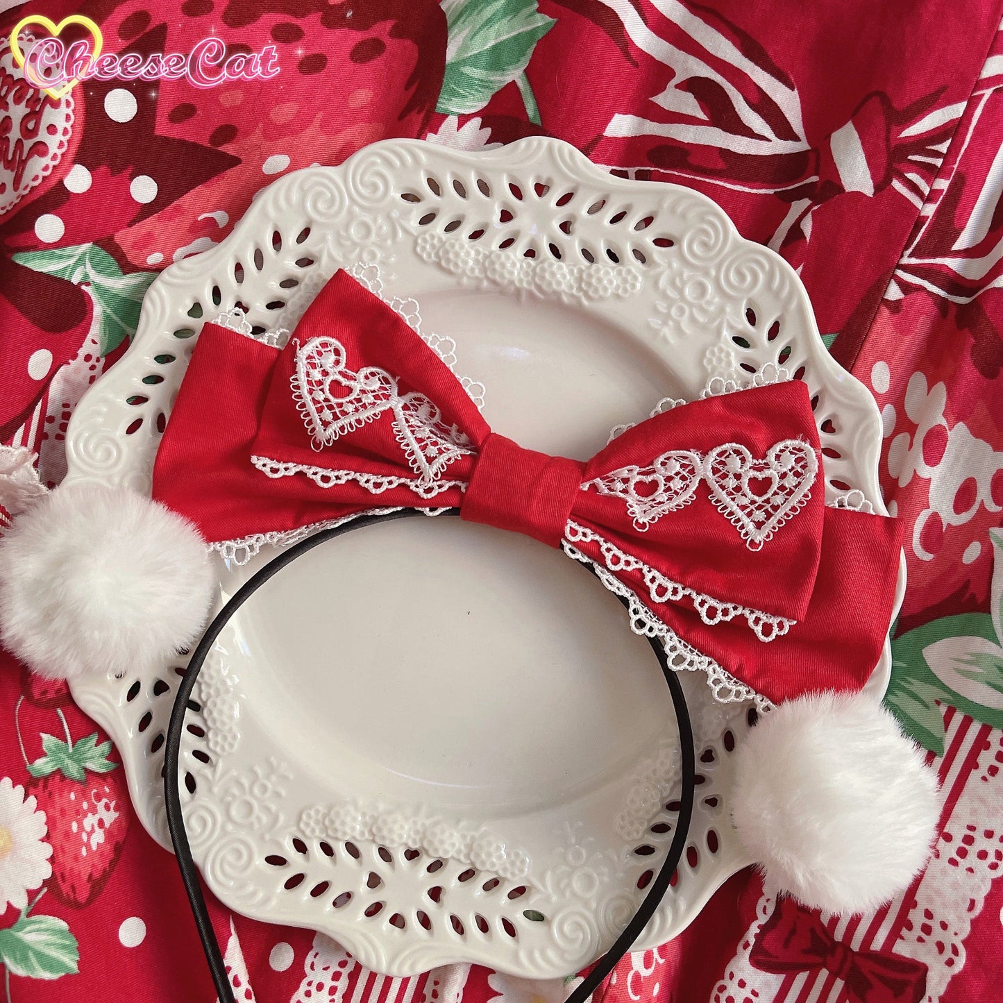 Cheese Cat - Cute and Fluffy Rabbit Ear Lolita KC