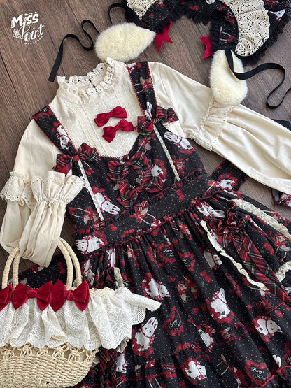 Miss Point - Forest Berry Bunny - Sweet Lolita JSK Elegant Bunny Print Dress