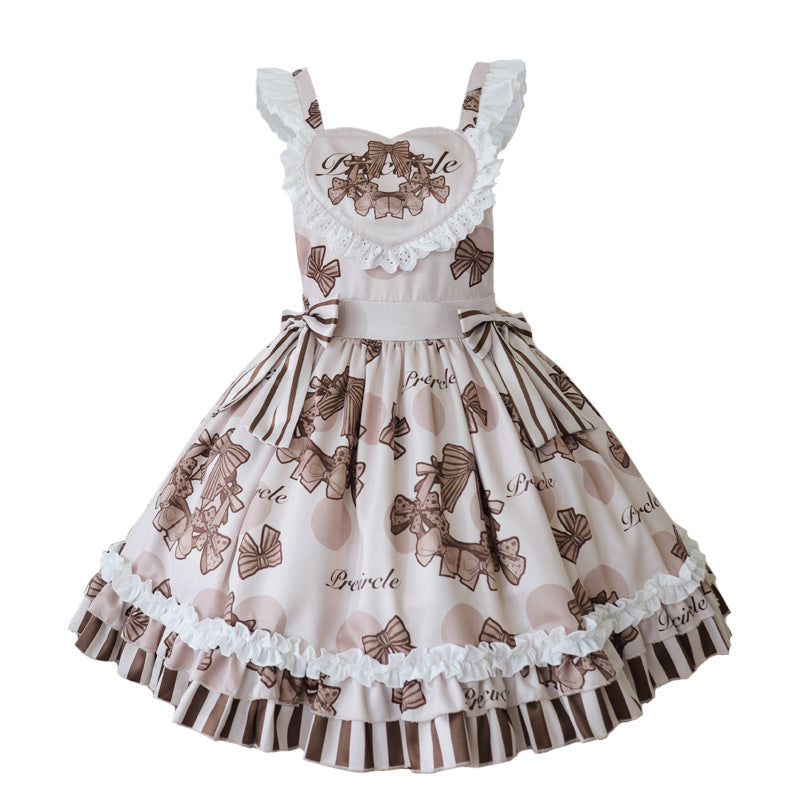 Eieyomi - Chocolate Garland - Kawaii Lolita Summer Dairy Salopette