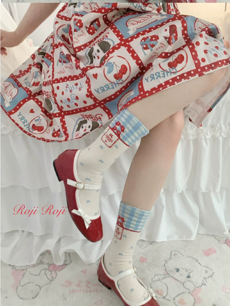 Roji Roji - Kawaii Lolita Socks Bows Sock for Spring/Summer Wear