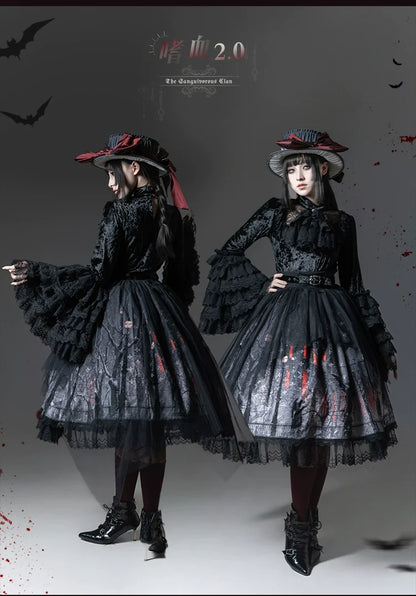TALEBRINGER - The Sanguivorous Clan 2.0 - Gothic Lolita Coat, Blouse & SK