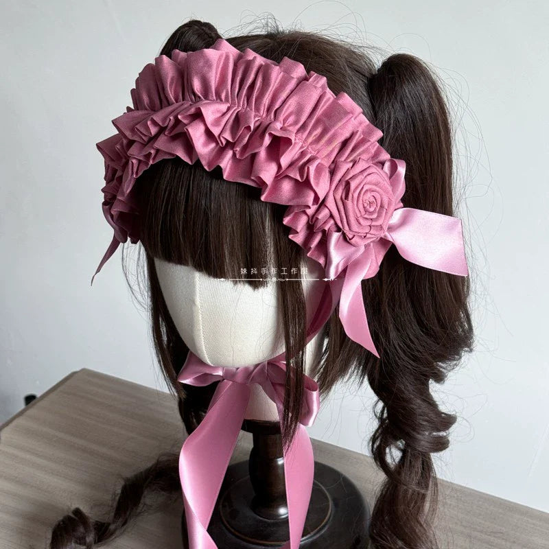 MAID - Elegant Lolita Hairband Bow Multiple Colors BNT