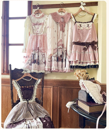 Mademoiselle Pearl - Lovely Lolita Dress OP Cloak Blouse SK Set