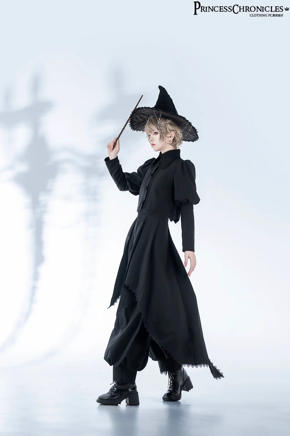 Princess Chronicles - Sorcerer's law - Retro Gothic Lolita Coat Black Ninth Pants