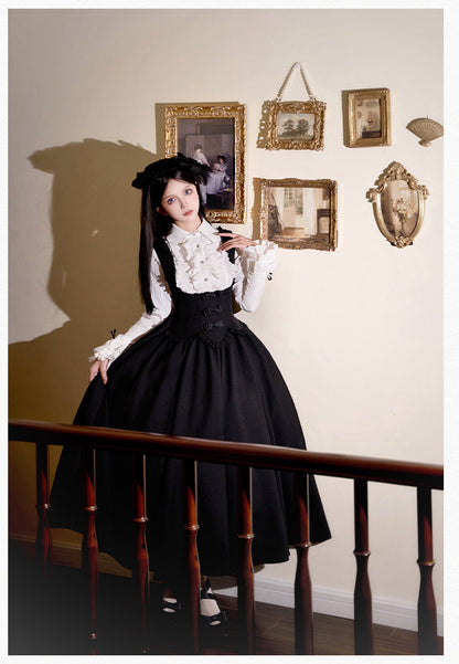 With PUJI - Silent Whisper - Classic Lolita Bust-supporting Long Dress, Shirt