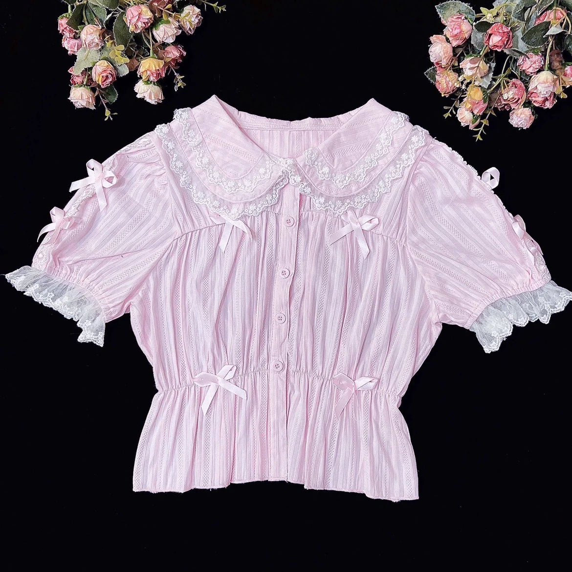 DMFS Lolita - Sweet Lolita Shirt Doll Collar Blouse High-waisted