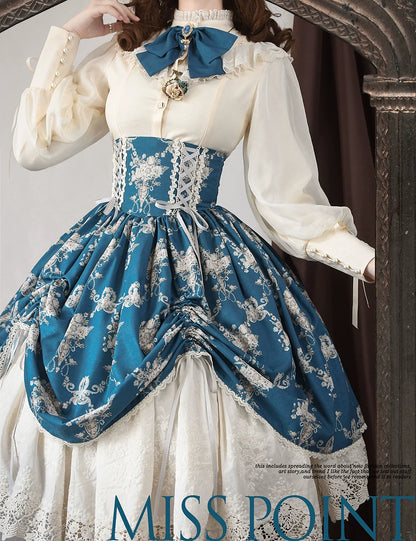 Miss Point - Customized Vintage Lolita Skirt Elegant Pullover Fishbone SK