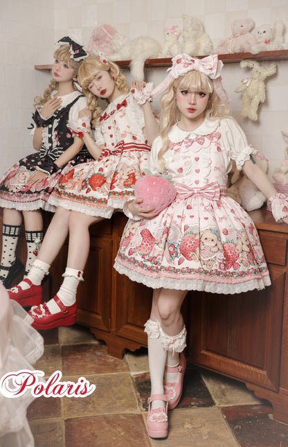 Polaris Lolita - Rabbit Berry Gift Box - Sweet Lolita Salopette and Dress Set