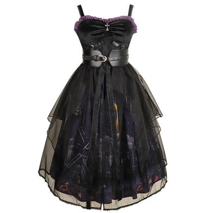 YingLuoFu - Witchville Halloween Gothic Lolita Jumper Dress